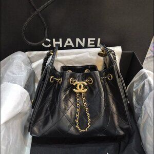 Chanel 26C Mini 25 Bag, Black Oil-Waxed Leather